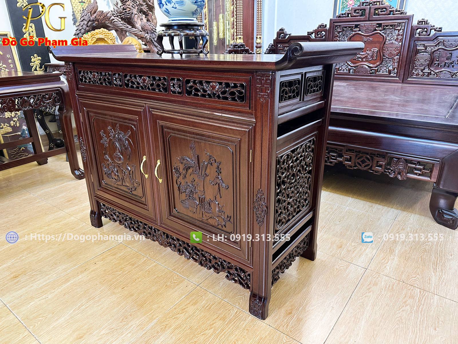 Tủ gỗ gụ kiểu Huế - Mang nét đẹp hoài niệm