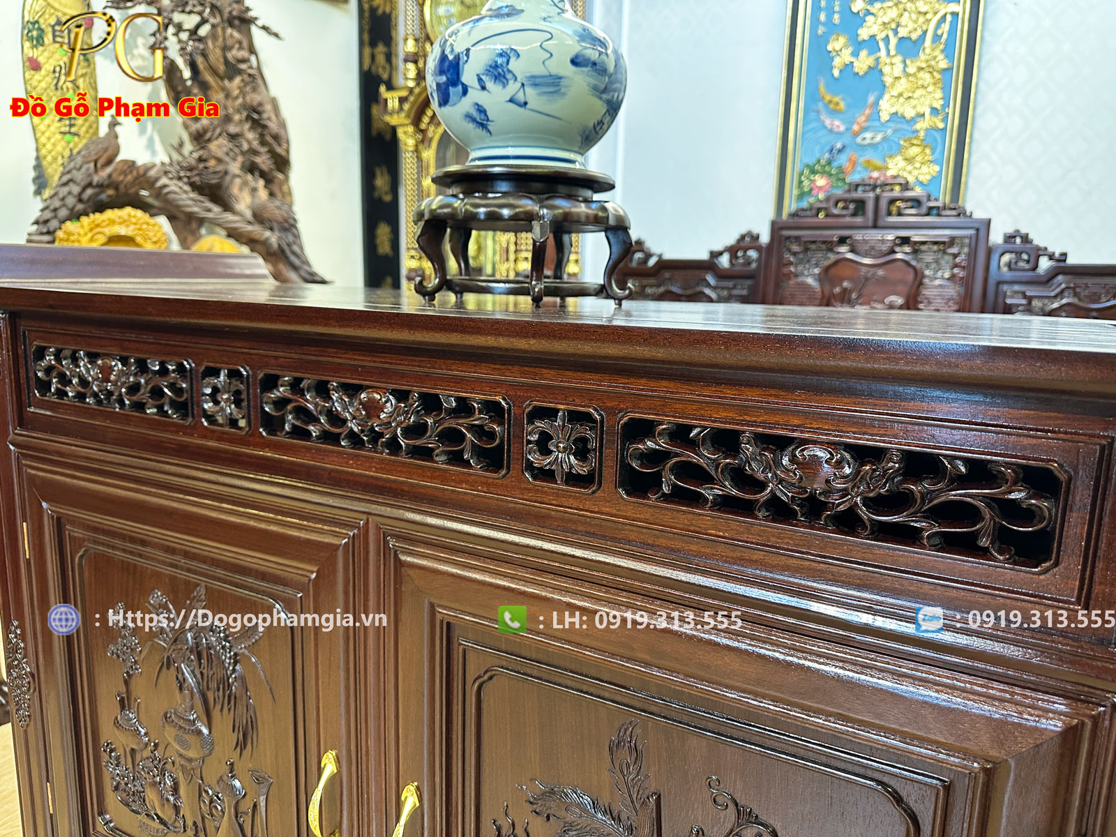 Tủ gỗ gụ kiểu Huế - Mang nét đẹp hoài niệm