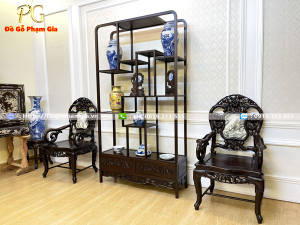 Hình ảnh chi tiết tủ bày đồ triện TB09 Hình ảnh chi tiết tủ bày đồ triện TB09