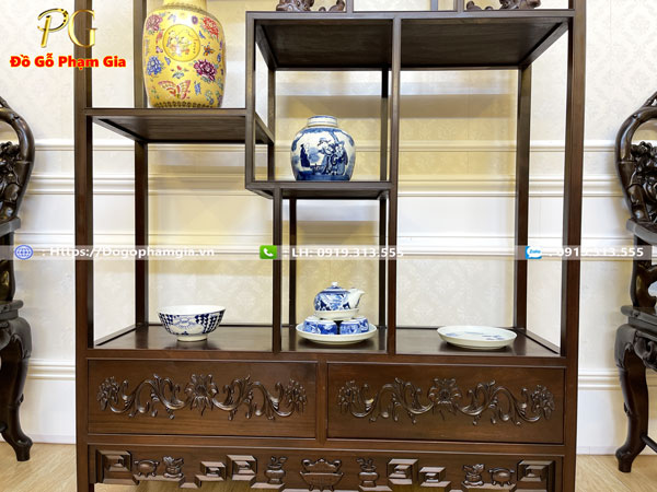 Hình ảnh chi tiết tủ bày đồ triện TB09