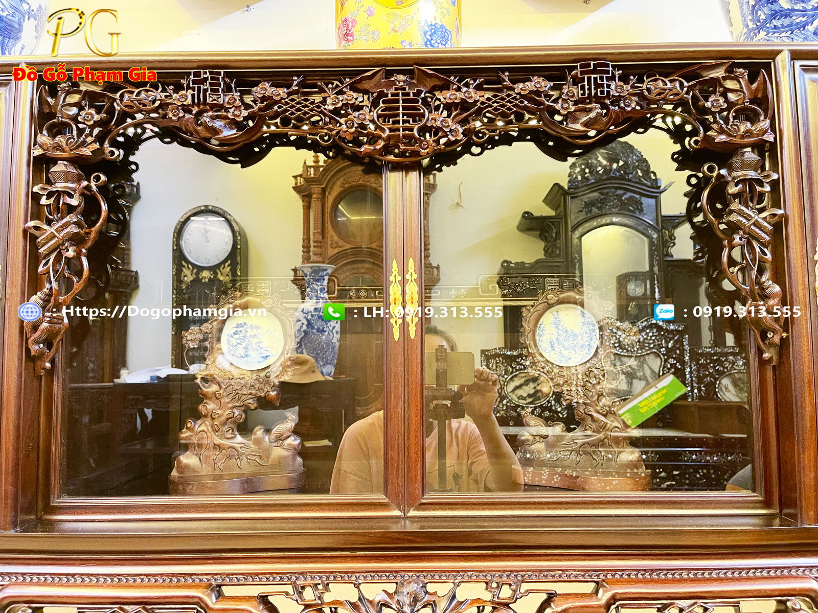 Thông tin chi tiết tủ chè gỗ gụ tc32