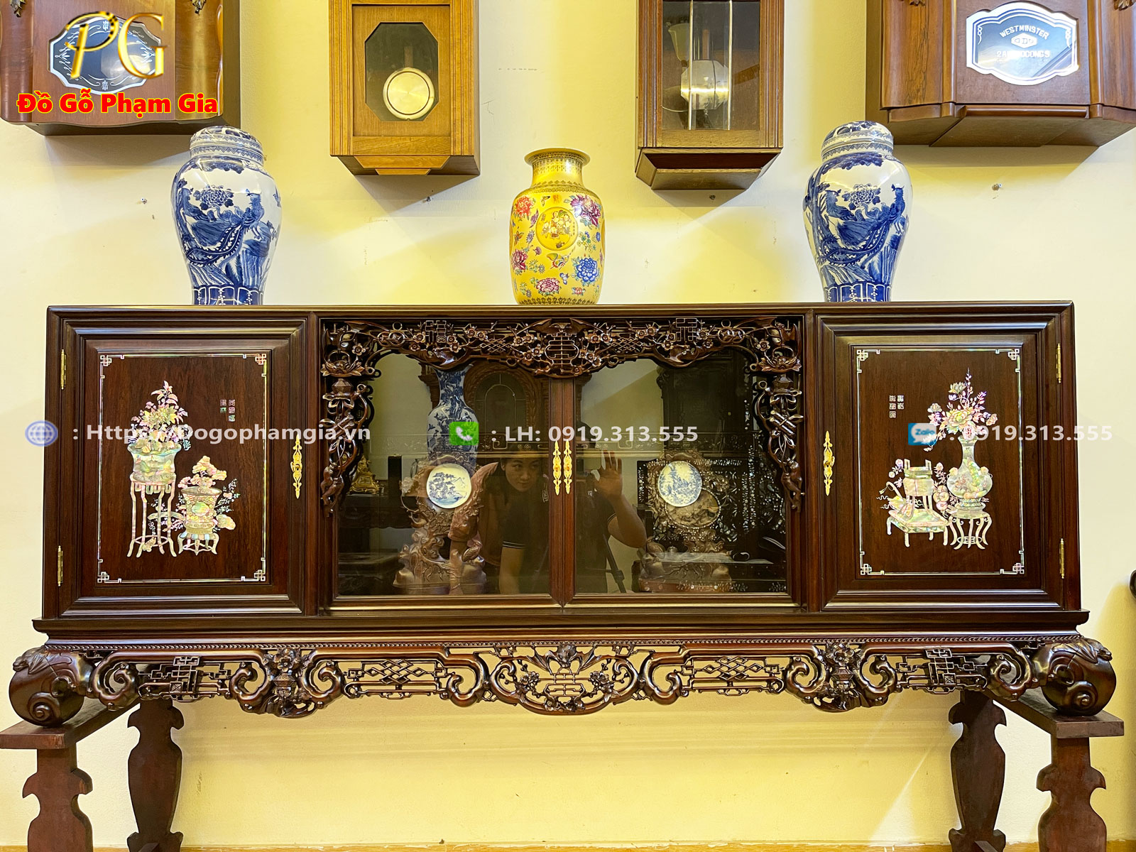 Thông tin chi tiết tủ chè gỗ gụ tc32