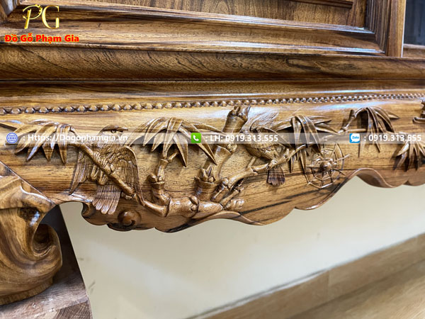 Thông tin kích thước tủ chè gỗ gụ ta