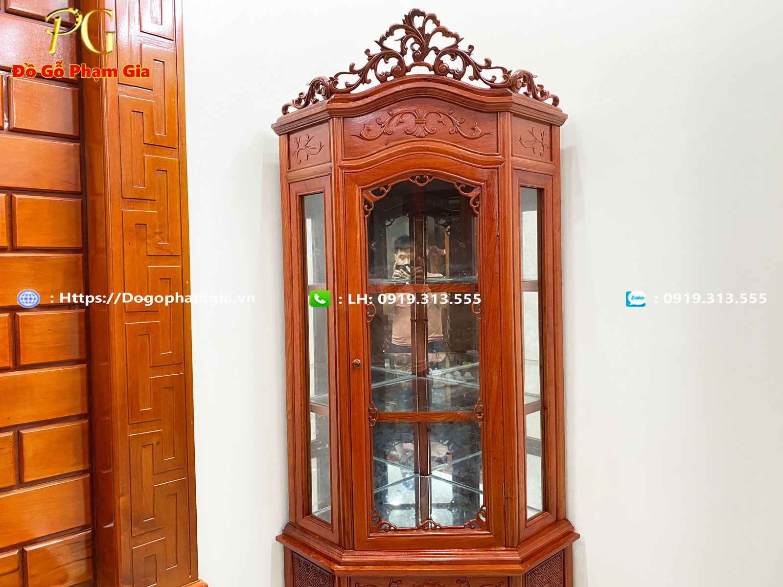 Đồ Gỗ Phạm Gia cơ sở sản xuất tủ góc gỗ hương chất lượng