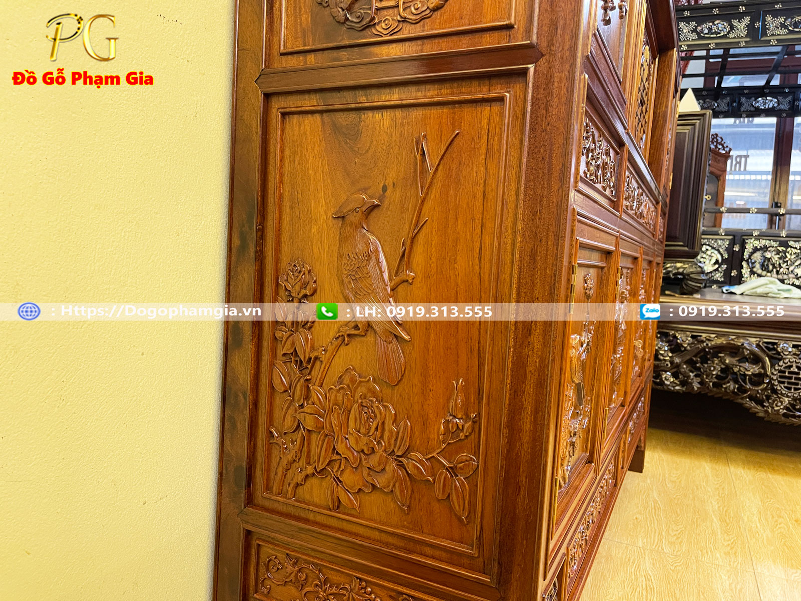 Mua tủ chạn gỗ gụ tại Đồ Gỗ Phạm Gia